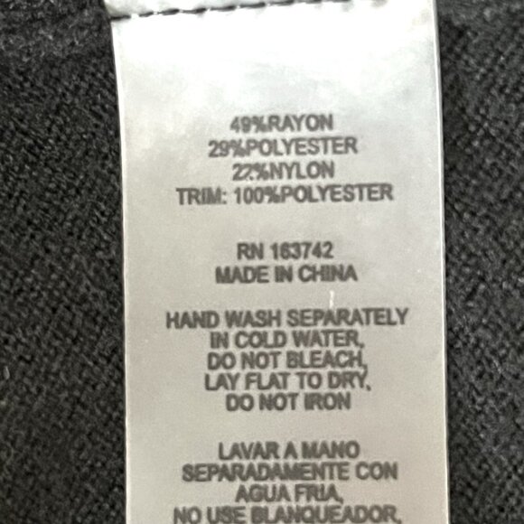 NWT Sioni Milano Women's Mesh Ruffle Shoulder Black Blouse Size 1X Luscious Knit - Picture 9 of 11